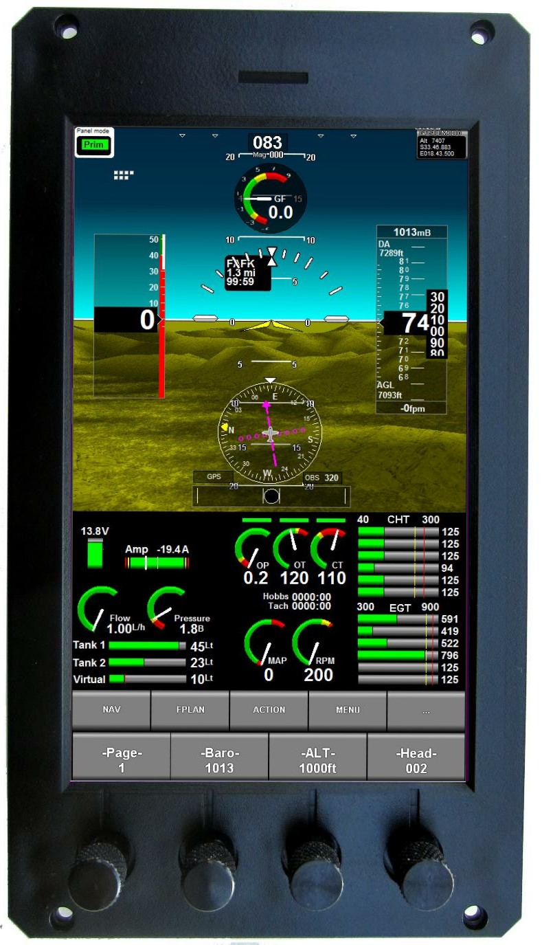 MGL iEFIS G4 MX2 display in portrait orientation