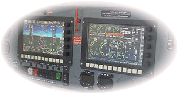 Dual-mounted MGL EFIS displays